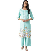 Aurelia Women's Viscose Kurta & Cullote (22Feas12936-503677_Green_4Xl)