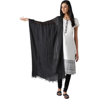 Aurelia Black Cotton South Dupatta Dupatta, Black, Fs