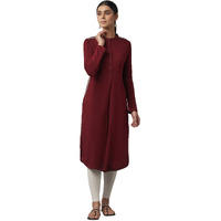 W For Woman Women's Synthetic Regular Winter Kurta (21Now12883