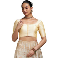 Soch Womens Beige Art Silk Princessline Cut Padded Blouse