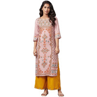 W For Woman Women's Viscose Regular Kurta (22Few17475