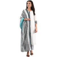 Aurelia Women's Rayon Solid Kurta, Palazzo & Dupatta (22Feas11189-601166_Blue Bird_S)