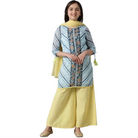 Aurelia Girl's Polyester Kurta, Palazzo, Dupatta (22Feg10242B