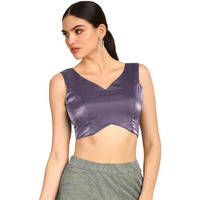 Soch Womens Lavender V-Neck Princess Line Tissue Padded Blouse