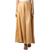 Aurelia Women's Gold Solid Sharara Ethnic Bottomwear