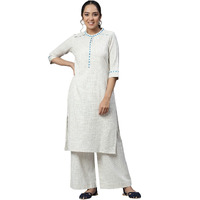 Aurelia Women Natural Printed Cotton Flax Kurta And Straight Palazzo_22Auas13386-504118_Xl