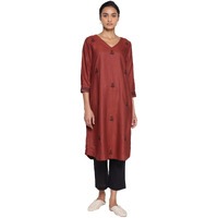 W For Woman Women's Viscose Regular Kurta (22Maf11452
