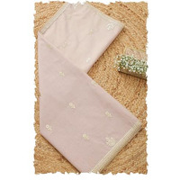 Soch Womens Onion Pink Silk Shimmer Embroidered Dupatta With Zari