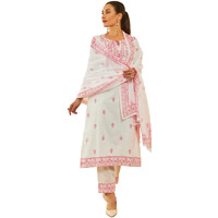 Soch Women's Cotton Suit Set (Cws4Cd20608A_White