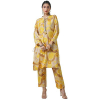Soch Women's Poly Muslin Co-Ords Set (Sas-Fwa4Ks10519B_Mustard