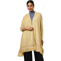 Soch Womens Beige Acrylic Woven Design Shawl
