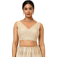 Soch Women's Jute Textured Sleeveless Regular Fit Blouse (Pack Of 2) (Blhssld00632_Beige 36)