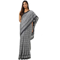 Soch Womens White Art Silk Ethnic Motifs Saree