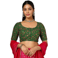 Soch Womens Green Georgette Embroidered Blouse With Sequins