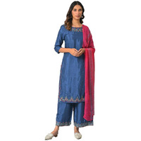 W For Woman Viscose Kurta (22Auws18114-218004_Dark Blue_Xs)_6