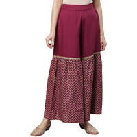 Aurelia Printed Strechable Sharara For Women | Ankle Length Sharara For Women