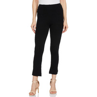 W For Woman Black Solid Knitted Flared Pants_22Now62078-218398_S