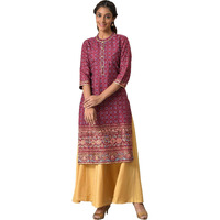 Aurelia Women's Viscose Regular Kurta (22Aua12664-504825_Maroon