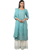 Soch Women's Organza Salwar Suit (Ews5Cd21713_Turquoise Blue