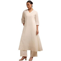 Soch Women's Pure Cotton Kurta Set (Cws5Ks10841_Off White
