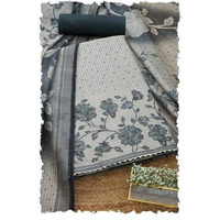 Soch Womens Beige Chanderi Floral Print Unstitch Dress Material With Sequins