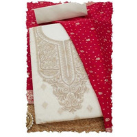 Soch Womens Cream Silk Blend Embroidered Unstitch Dress Material With Sequins