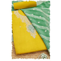 Soch Womens Mustard Silk Blend Embroidered Unstitch Dress Material With Sequins