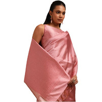 Soch Womens Blush Pink Tussar Woven Design Saree