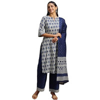 Libas Women's Cotton Kurta Set (35669_Blue