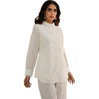 Libas Women's Cotton Printed Straight Kurtis (37149_White