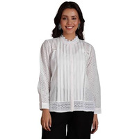 Libas Women's Cotton Straight Kurta (37150_White