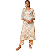 Libas Women's Cotton Co-Ords (35786_Cream