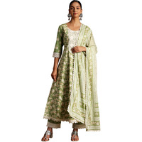 Libas Women's Cotton Kurta Set (35823_Green