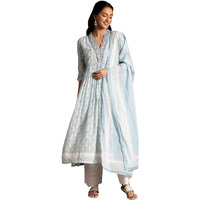 Libas Women's Pure Cotton Kurta Set (35831_Grey