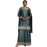Libas Women's Silk Blend Kurta Set (27619_Grey