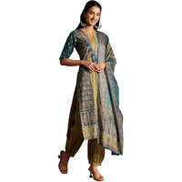 Libas Women's Cotton Kurta Set (35917_Multicolor