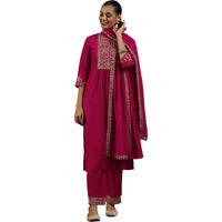 Libas Women's Silk Blend Kurta Set (48570