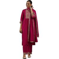 Libas Women's Silk Blend Kurta Set (48570