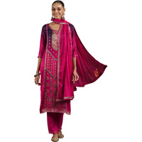 Libas Women's Silk Blend Kurta Set (48658_Pink