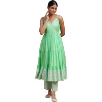 Libas Women's Cotton Kurta Sets (35927_Green