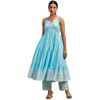 Libas Women's Cotton Kurta Sets (35929_Blue