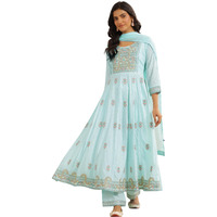 Libas Women's Pure Cotton Kurta Sets (27849_Blue