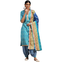 Libas Women's Cotton Kurta Sets (36669O_Blue_S)