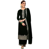Libas Women's Velvet Kurta Set (48789O_Green
