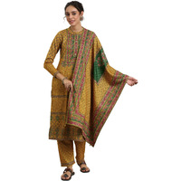 Libas Women's Wool Blend Kurta Set (48767W_Mustard
