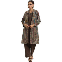 Libas Women's Wool Blend Kurta Set (48809W_Brown