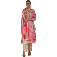 Libas Women's Cotton Blend Kurta Set (48846_Cream