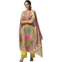 Libas Women's Linen Kurta Sets (48864_Yellow_Xs)