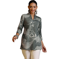 Libas Women's Linen Regular Kurti (58158O_Grey