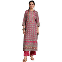 Libas Womens Printed Crepe Straight Kurta For Women